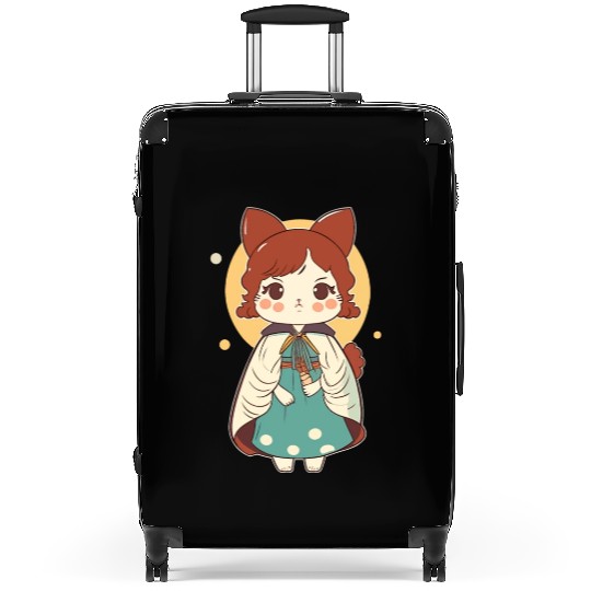 Cat Art Japanese Cat Girl Suitcases