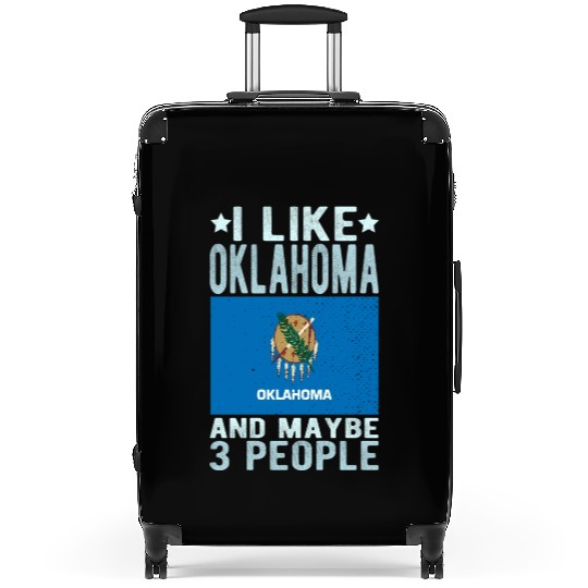 Oklahoma Flag US State Suitcases