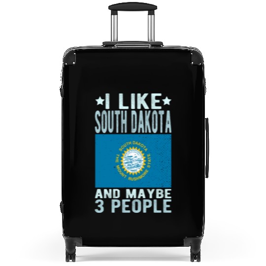South Dakota Flag US State Suitcases