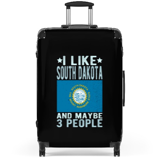 South Dakota Flag US State Suitcases