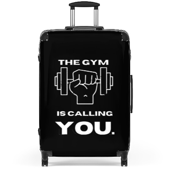 Black Typography Gym Suitcases