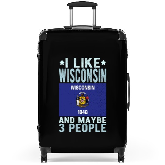 Wisconsin Flag US State Suitcases