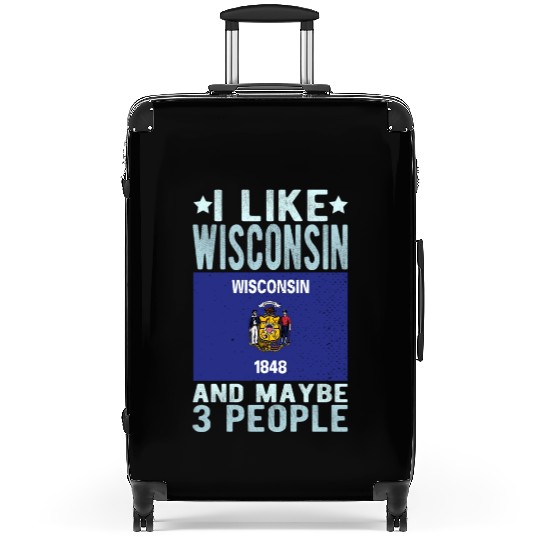 Wisconsin Flag US State Suitcases