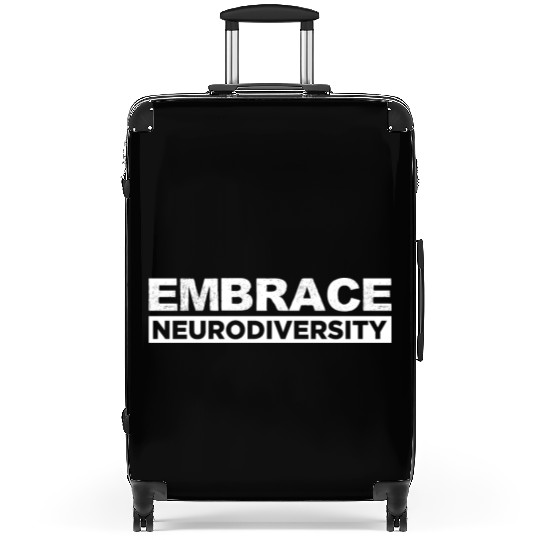 Neurodiversity Embrace ADHD Autism ASD Rainbow Suitcases