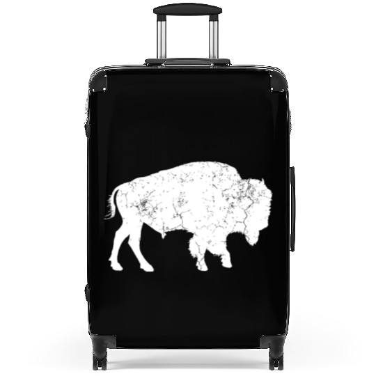 Distressed Buffalo Retro Bison Animal Lover idea M Suitcases