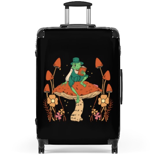 Cottagecore Mushroom Aesthetic Nature Conservation Suitcases