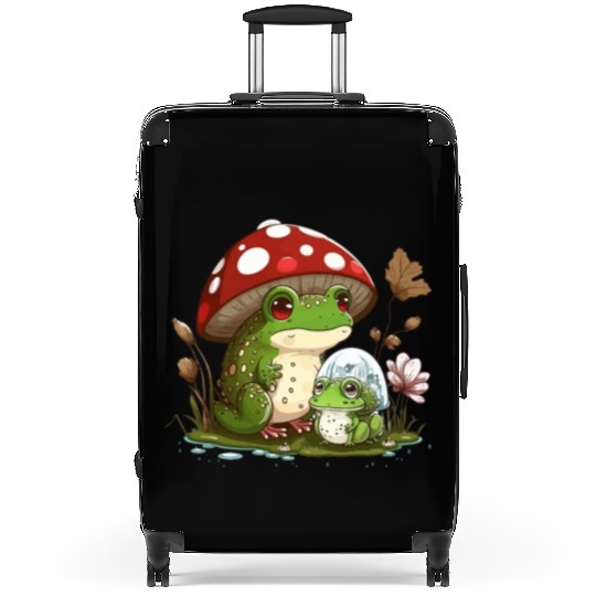 Cottagecore Mushroom Aesthetic Nature Conservation Suitcases