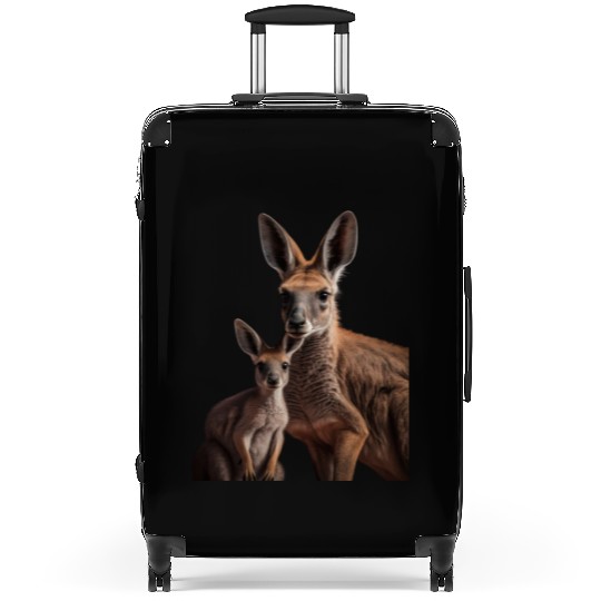 Adorable kangaroo mother with her baby wild animal Suitcases