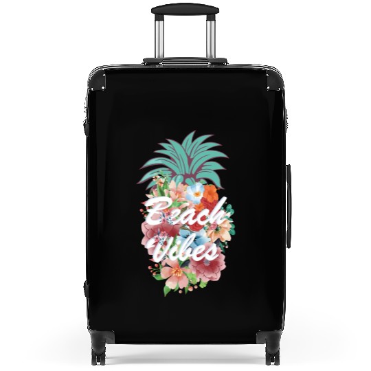 Pineapple Flower Beach Vibes Suitcases
