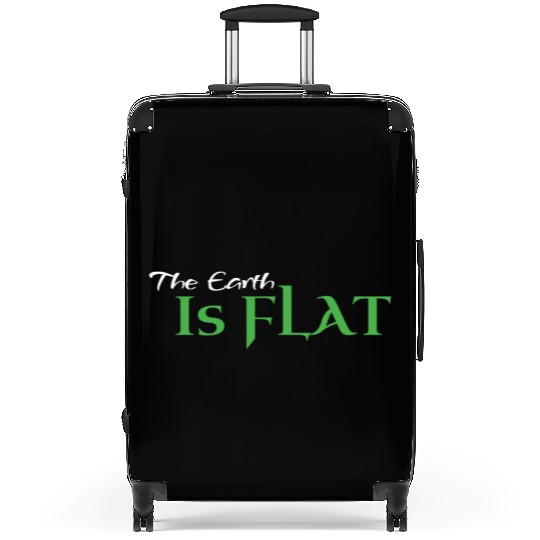 Flat Earth Green Suitcases