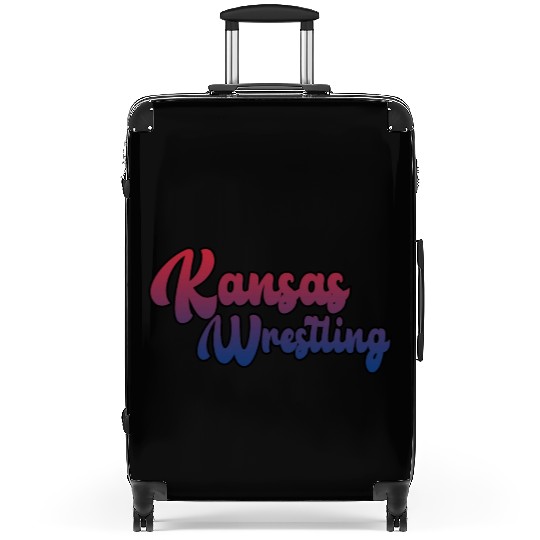 Kansas Wrestling (USA Colors) Suitcases
