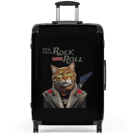 Only Rock and Roll Cat Suitcases