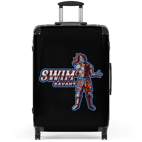 Swim Savant | Knight With Swim Trunks Suitcases