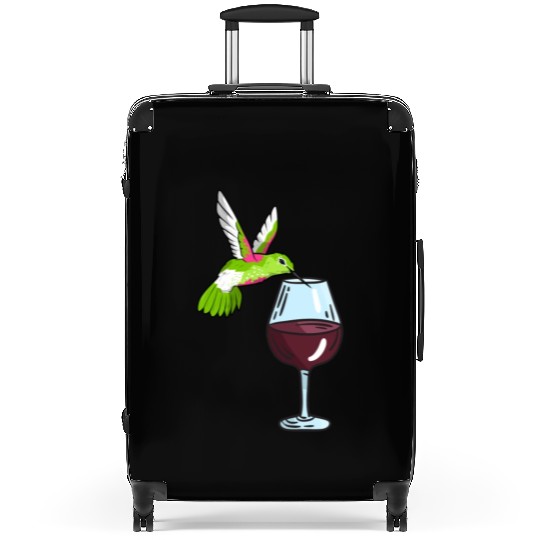 Hummingbird Drinking Wine Birdwatching Hummingbird Suitcases