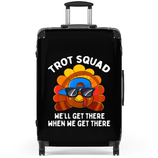 Turkey Trot Squad Funny Thanksgiving Running Costu Suitcases