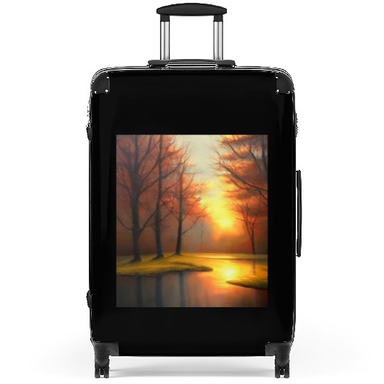 solitude and serene forest Suitcases