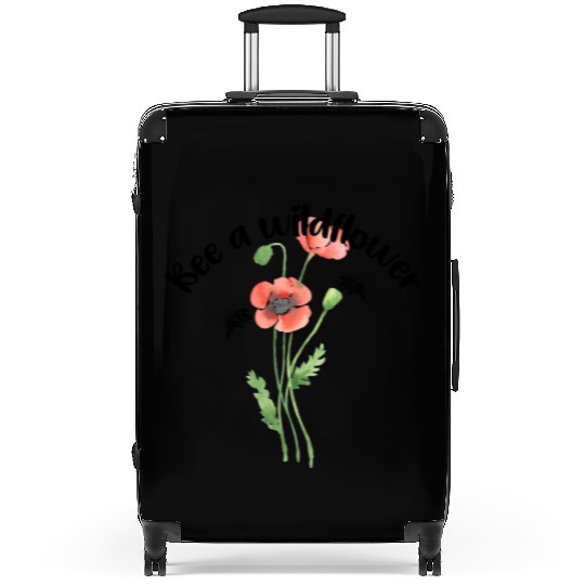 Bee a wildflower, poppies Suitcases