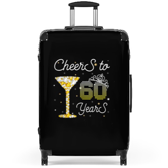 Cheers 60 Years Old 60th Birthday Girl Women 60 Suitcases