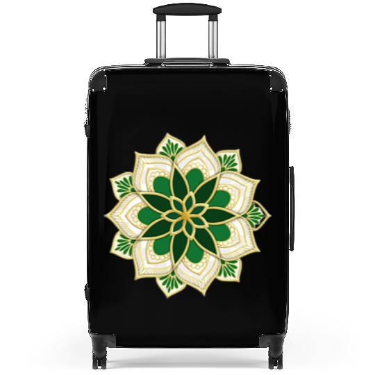 green mandala for islamic holidays Suitcases