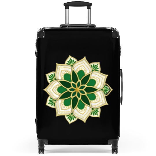 green mandala for islamic holidays Suitcases