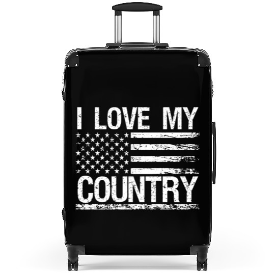 Soldier i love my country military army veteran Suitcases