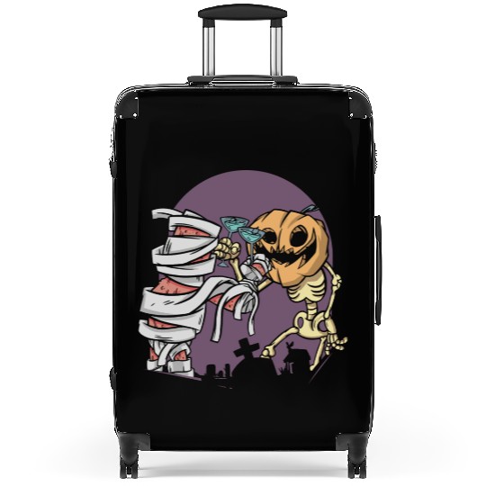 Halloween Pumpkin Skeleton Trick Or Treat Suitcases