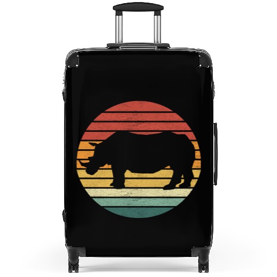 Rhino Lover - Vintage Sunset Rhinoceros Suitcases