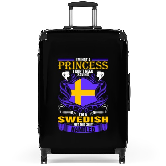 Not A Princess Im A Swedish Woman nostalgia Suitcases