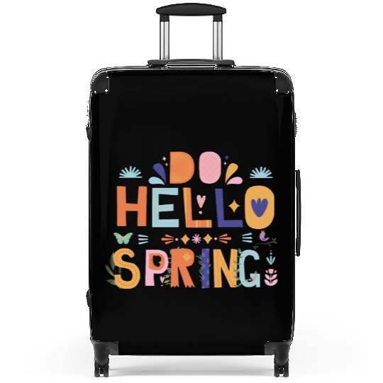 Hello Spring | Colorful Seasonal Art Suitcases