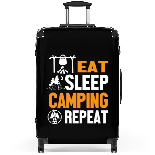 Eat Sleep Camping Weekend Repeat Suitcases