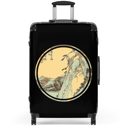 Japanese mountain painting Suitcases