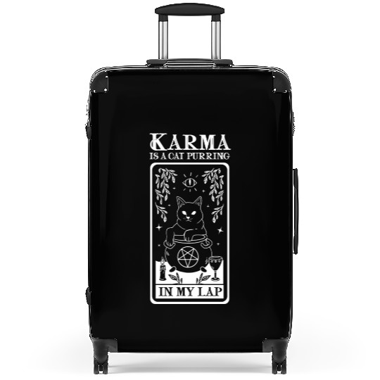 Karma is a Cat Purring in My Lap Witchcraft Tarot Suitcases