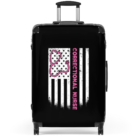 Correctional Nurse American flag US Stethoscope Suitcases