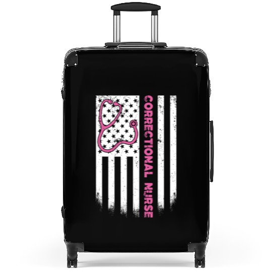 Correctional Nurse American flag US Stethoscope Suitcases