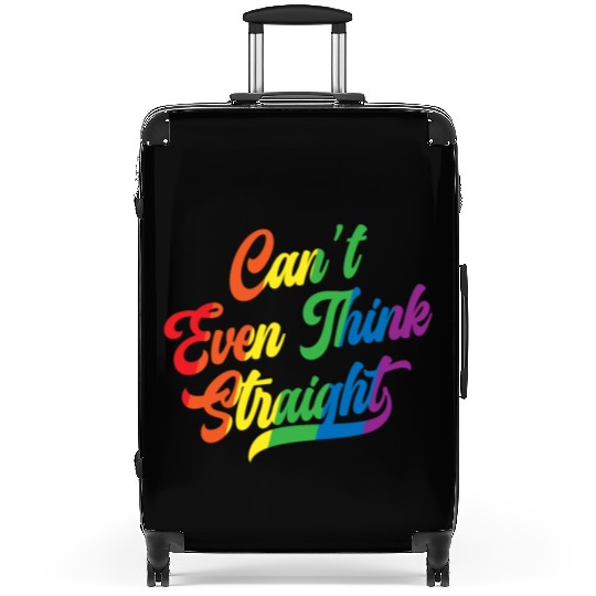 Can't Even Think Straight Rainbow Pride Month Gay Suitcases
