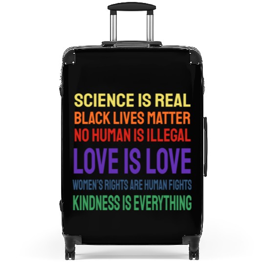 Science Is Real Black Lives Matter Suitcases