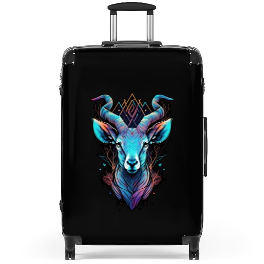 Gazelle capricorn goat mountains vacation hipster Suitcases