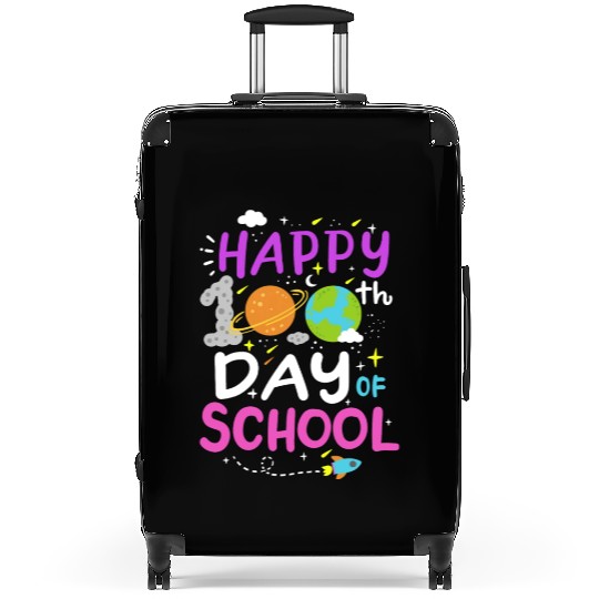 100 Days of School Science Teacher Student Suitcases