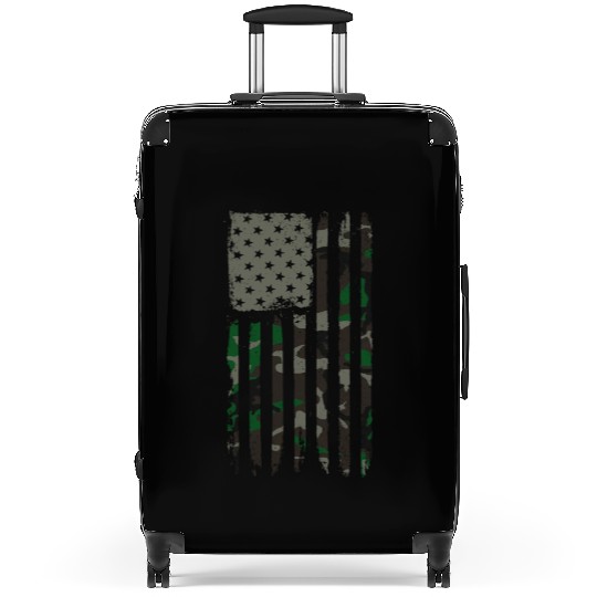 Camouflage American Flag Jungle Camo USA Flag Suitcases