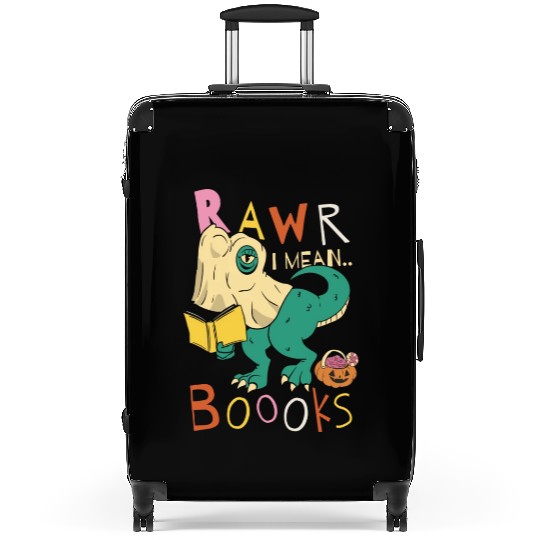 Reading Teacher Halloween T Rex Ghost Book Suitcases
