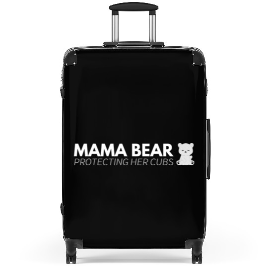 Mama Bear protecting her cubs Suitcases