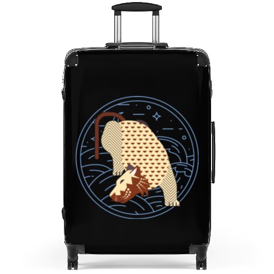 geometric tiger Suitcases