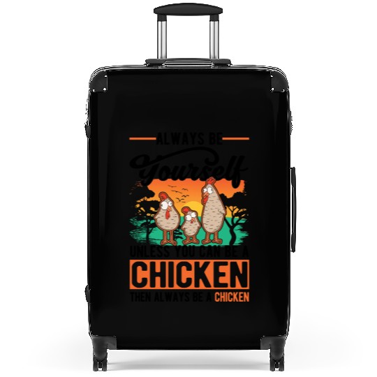 Chickens Chicken Farm Farmer Suitcases