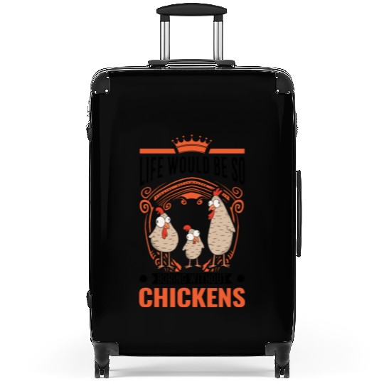 Chickens Chicken Farm Farmer Suitcases