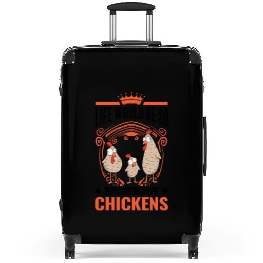 Chickens Chicken Farm Farmer Suitcases