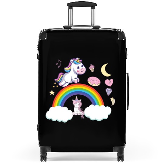 unicorn rainbow Suitcases