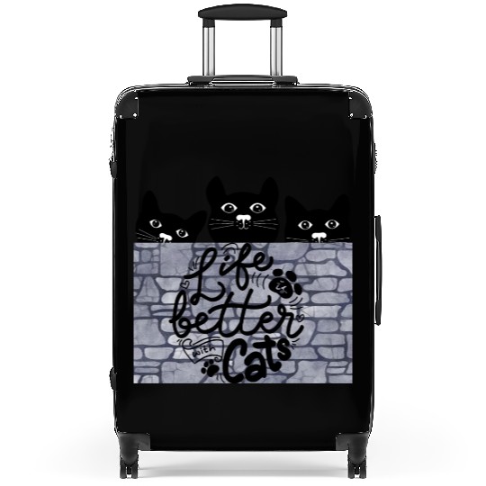 life letter with cats, Perfect cat lover designs Suitcases