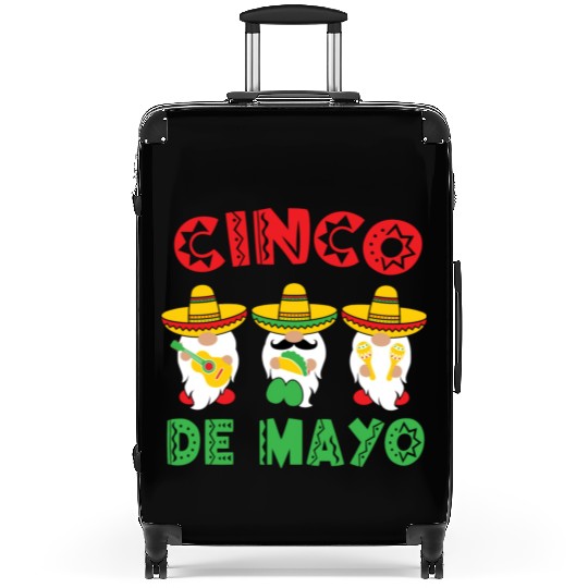 Cinco De Mayo Gnome Sombrero Taco Maraca Guitar Suitcases