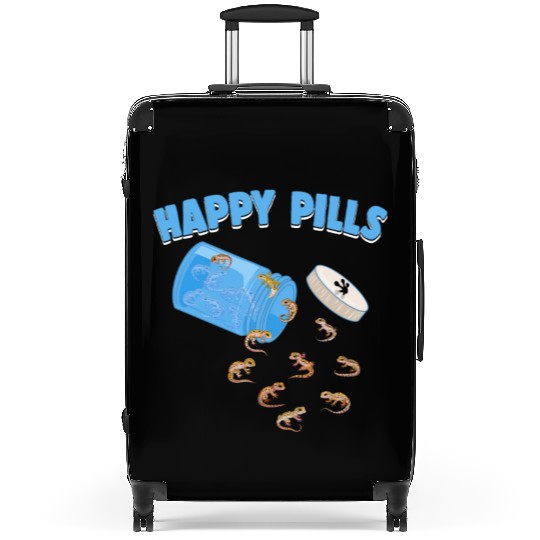 Happy Pills Lizards Funny Leopard Gecko Lovers Suitcases