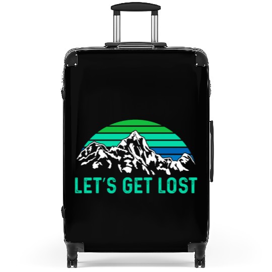Let us get Lost Wanderlust funny Hiking Suitcases